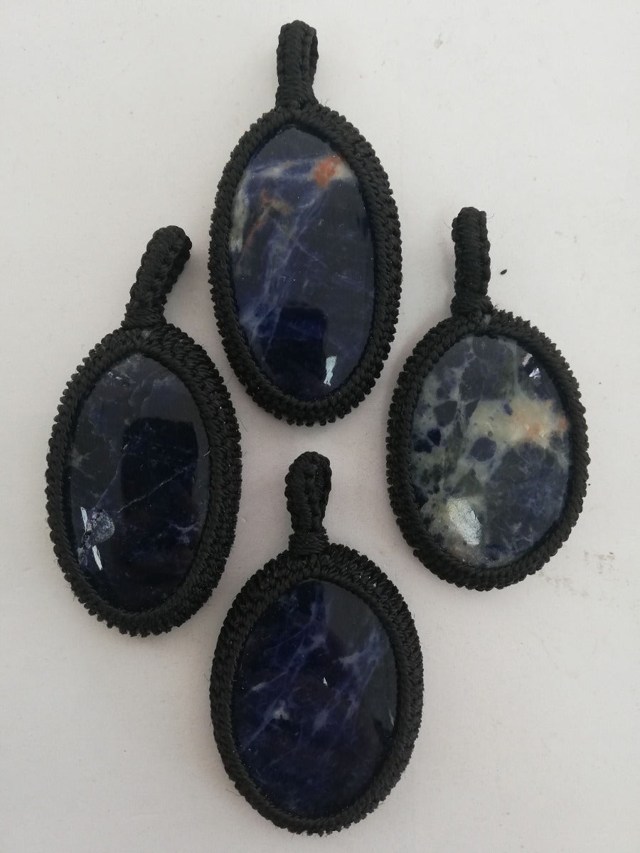 Macrame Pendant - Sodalite Macrame Pendant - Sodalite